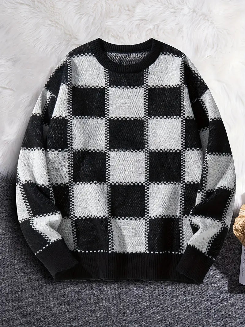 Men's Checkered Pullover