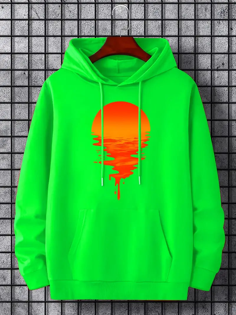 Men's Hoodie Sunset Motif