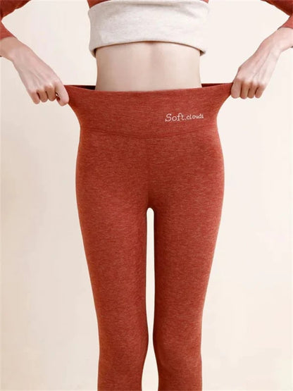 Women's Winter Fleece Trousers - Warm Body-Hugging Leggings