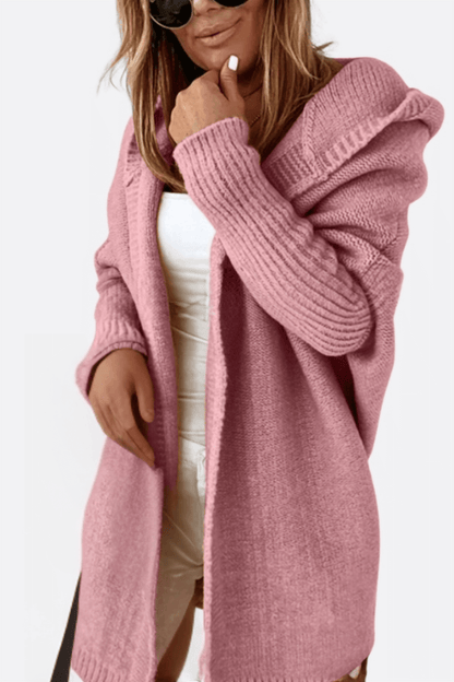 Women's Knitted Cardigan Hooded Parka