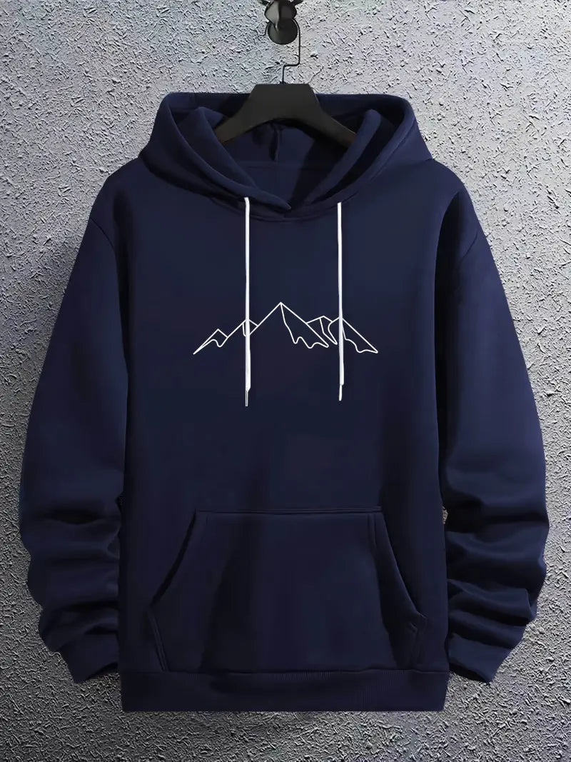 Herren Kapuzenpullover Berg Motiv Trendy - IdealeKleiden