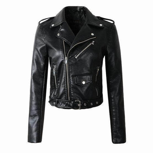 Damen Lederjacke Soft Bikerstyle - IdealeKleiden