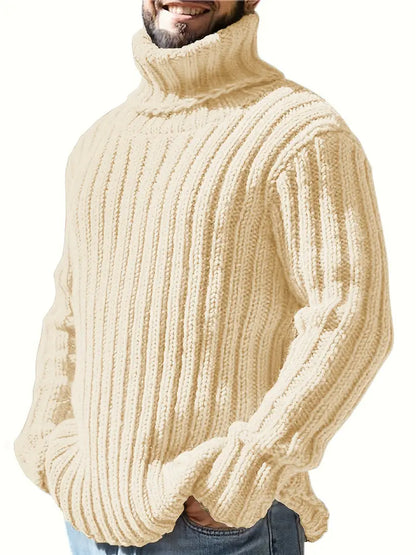 Men's Solid Color Turtleneck Sweater Fashion