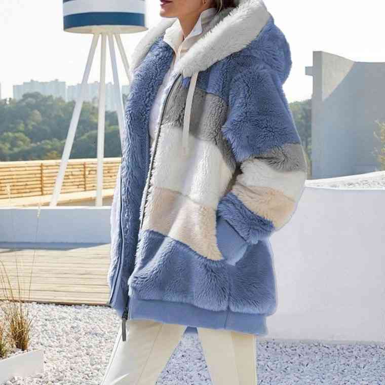 Fashionable Hoodie Color Block Design