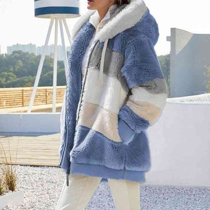 Fashionable Hoodie Color Block Design