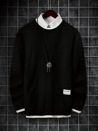 Men's Thermal Knit Sweater Warm