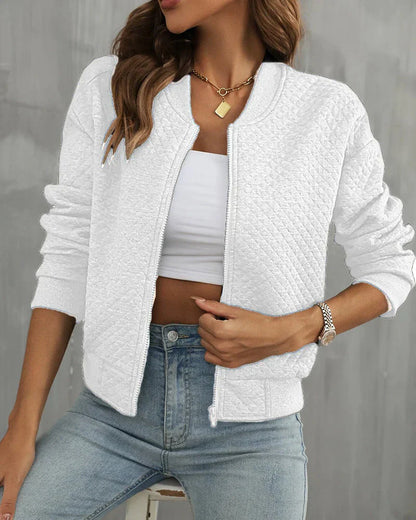 Women's Long-Sleeve Zipper Cardigan