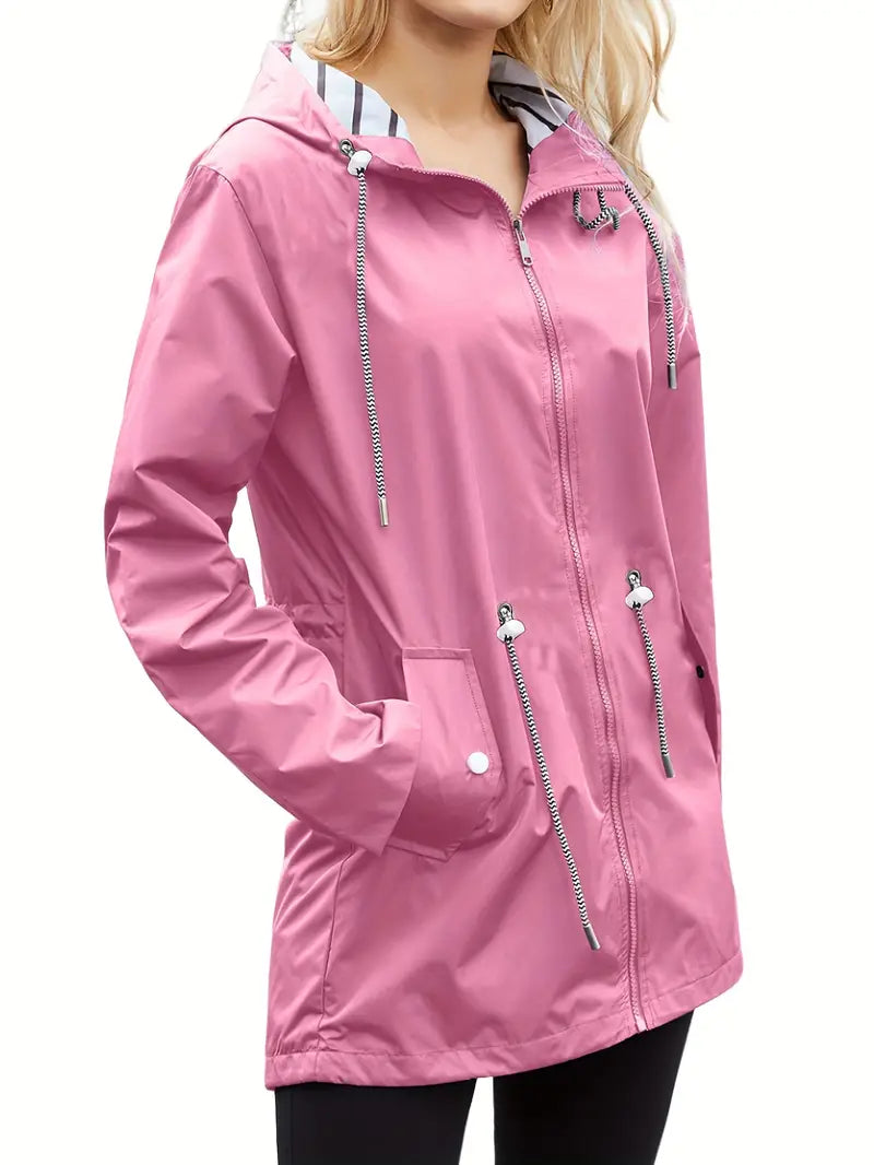 Warm Autumn Dress | Waterproof Women's Hoodie Knee-Length