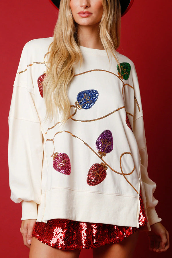 Christmas Sweater Glitter Sequin Sweatshirt