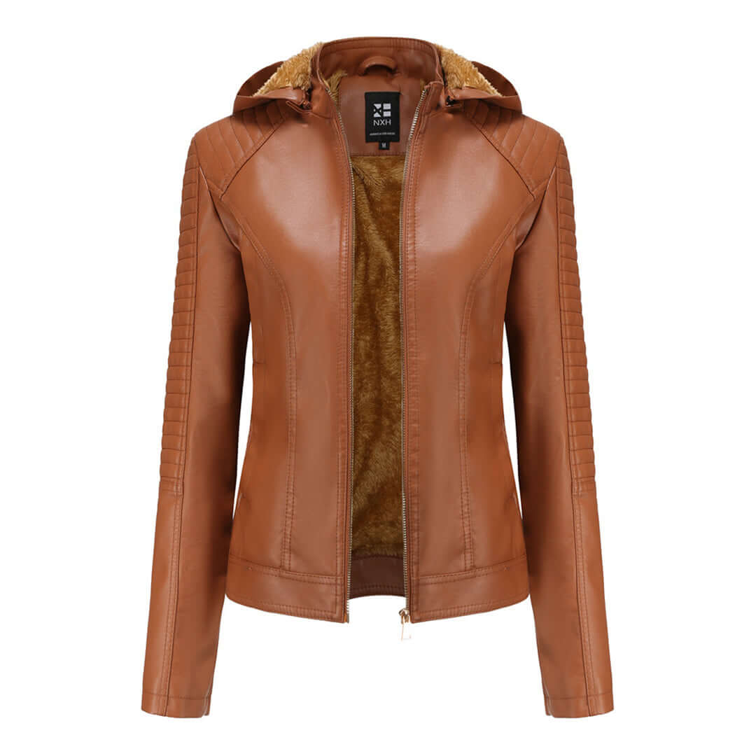 Practical Women's Jacket with Detachable Hood