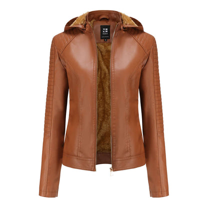 Practical Women's Jacket with Detachable Hood