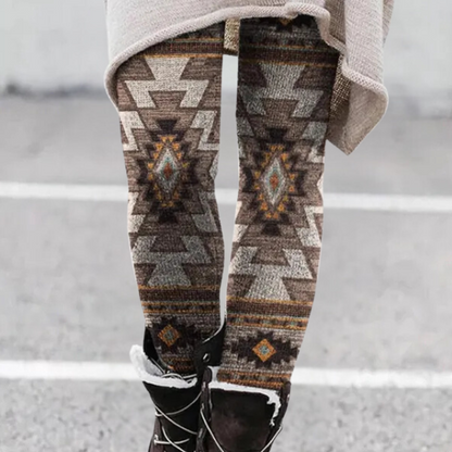 Elegant Leggings Close-fitting Soft Breathable Geometric