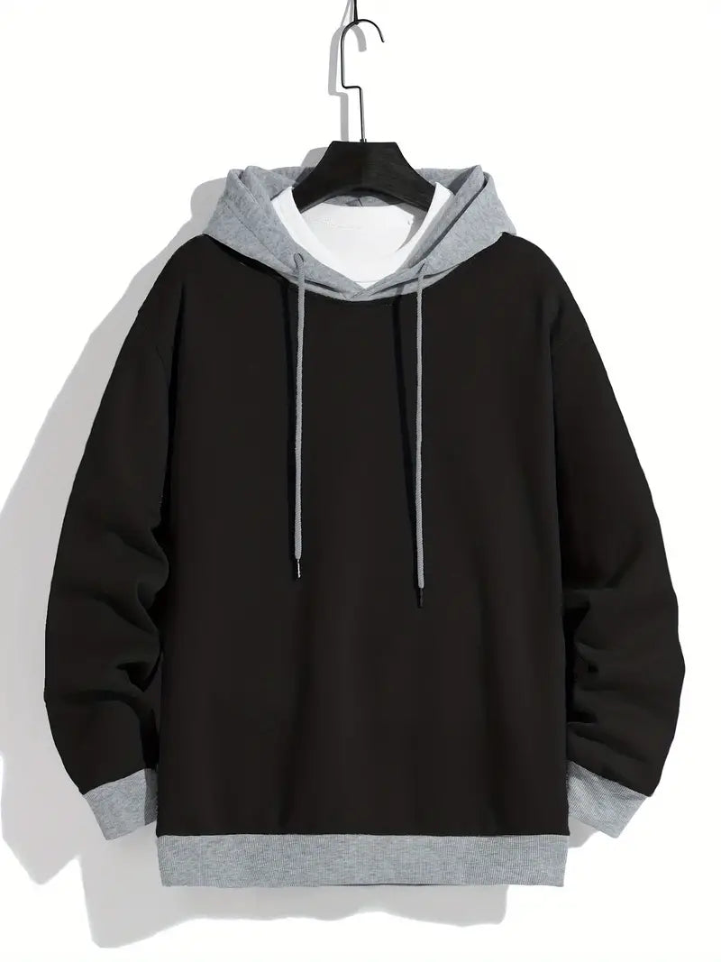 Retro Hoodie Color Block Style