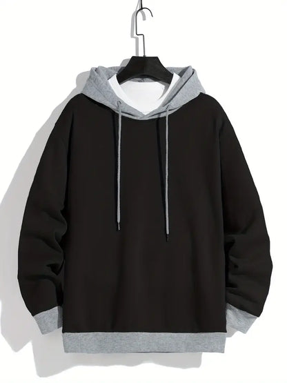 Retro Hoodie Color Block Style