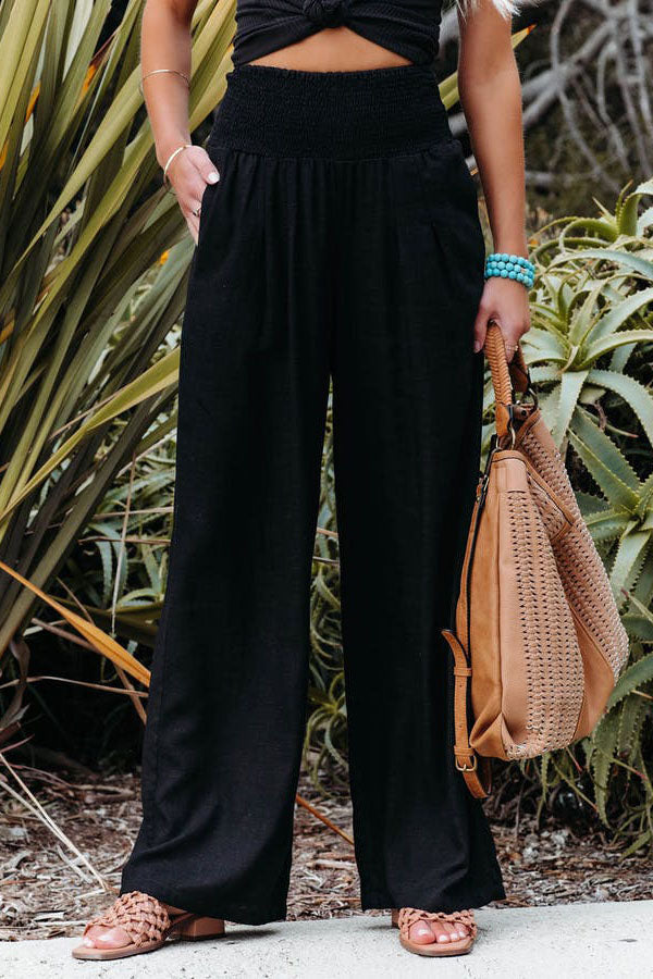 Women's High-Waist Wide Leg Trousers Elegant