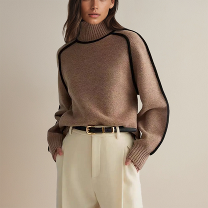 Stylish Women's Sweaters | Striped Turtleneck Sweater
