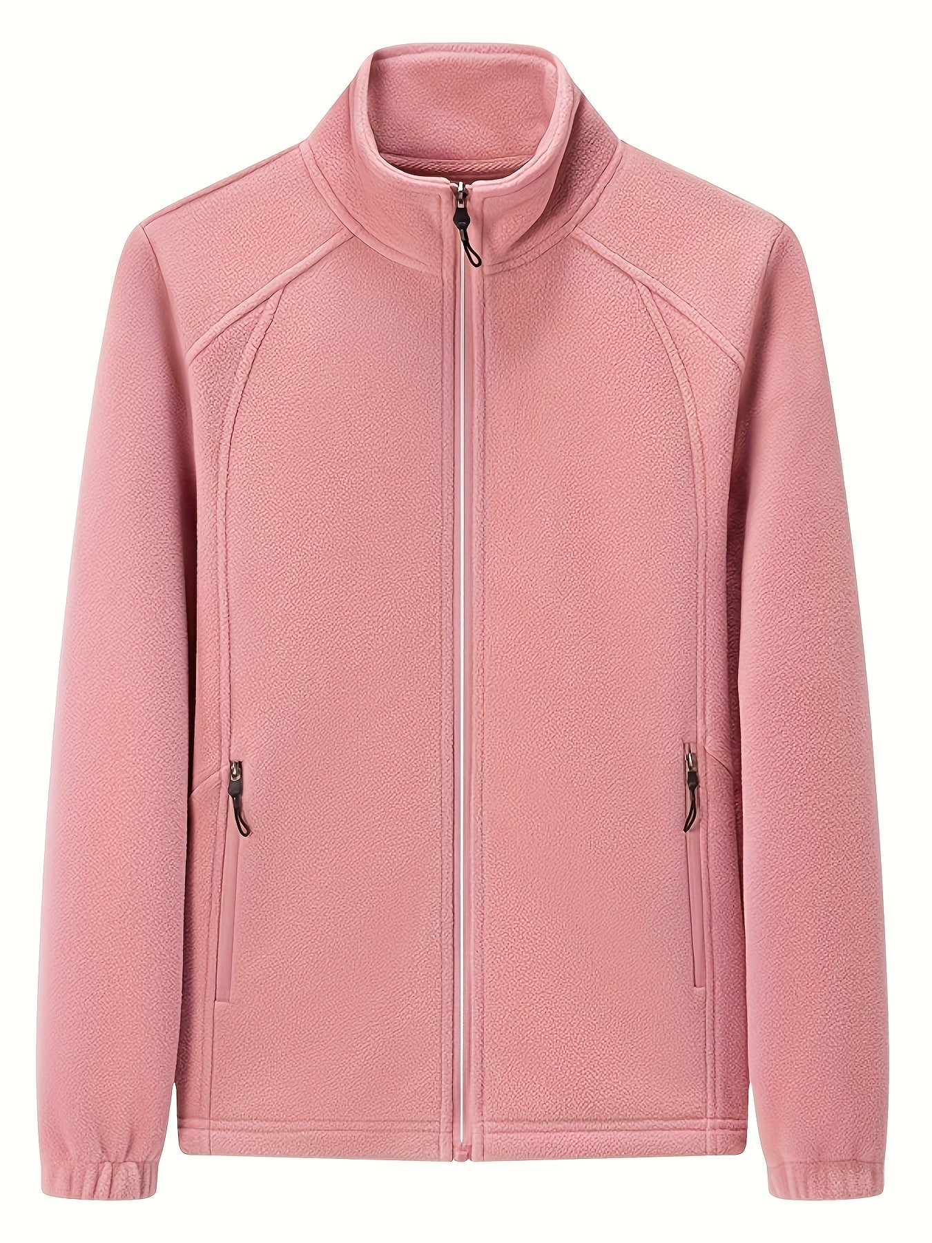 Women's Fleece Jacket Warm Stand-up Collar Long Sleeve