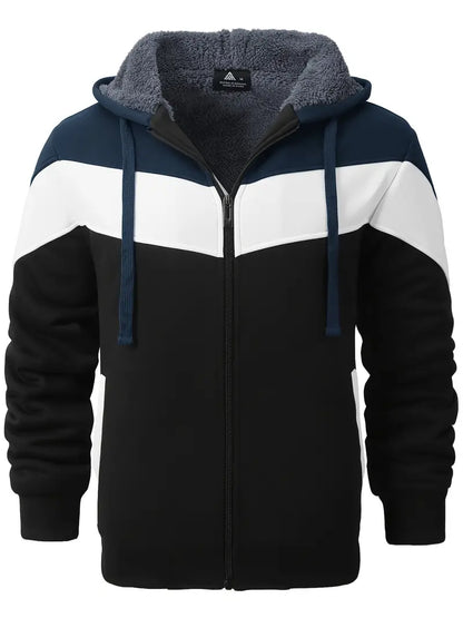 Men's Warm Lined Hooded Sweatshirt