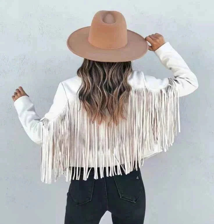 Women's Leather Jacket Western Style Elegant