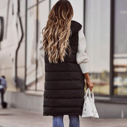 Damen Steppjacke Daunen Langschal Warm - IdealeKleiden