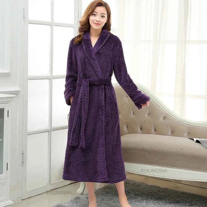 Women's Soft Fleece Bathrobe