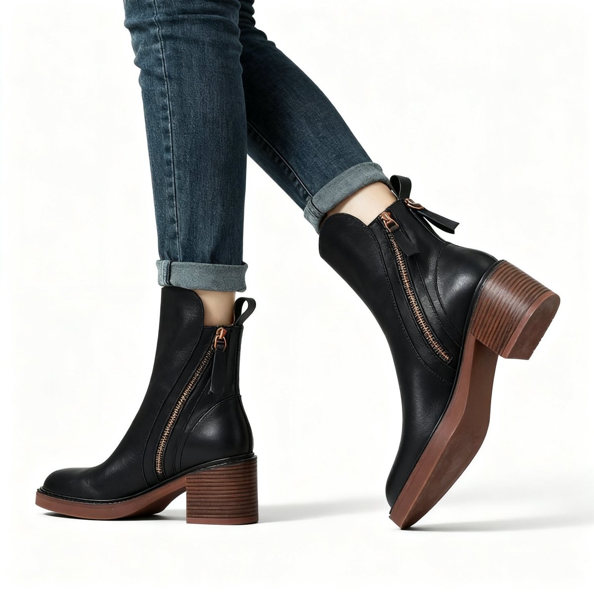 Women's Boots High-Gloss Patent Leather Look