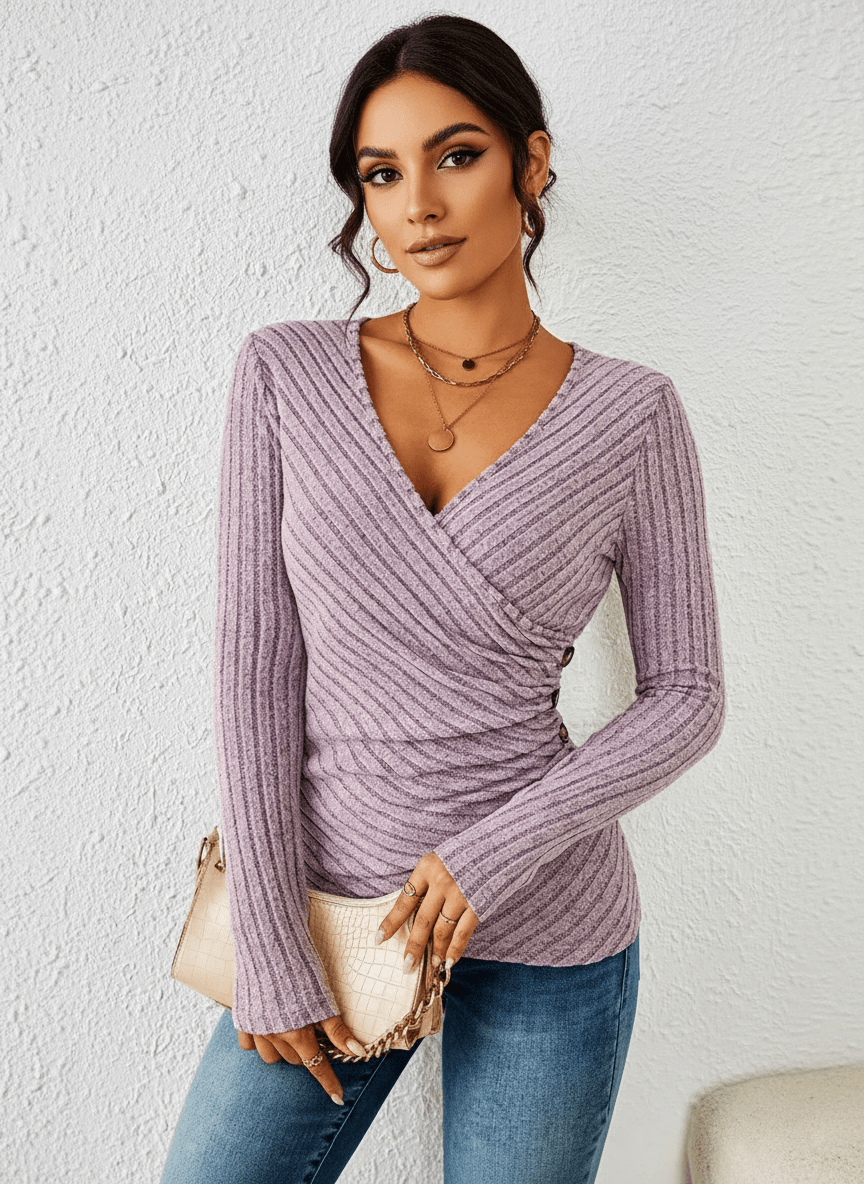 Women's Long-Sleeve Top Chic Style
