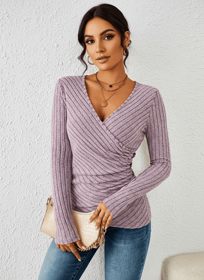Damen Langarm Oberteil Chic Stil - IdealeKleiden