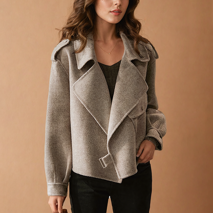 Elegant Women's Wool Coat Classic