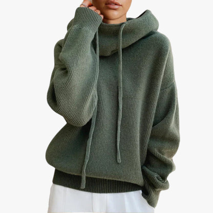 Loose-fit Knitted Sweater Warm Comfortable High Neck