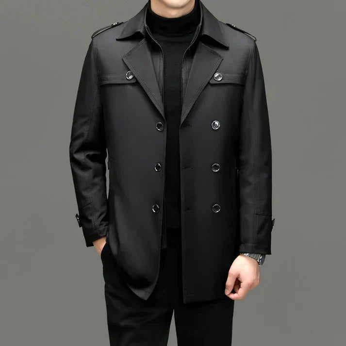 Men's Elegant Long Trench Coat
