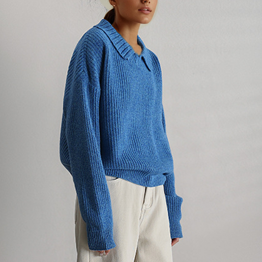 Bequeme Strickpullover Damen Locker Geschnitten - IdealeKleiden