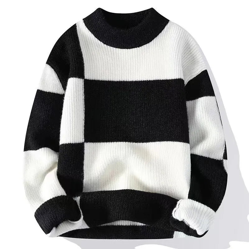 Men's Fashionable Color Block Pullover