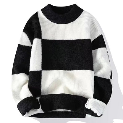 Men's Fashionable Color Block Pullover