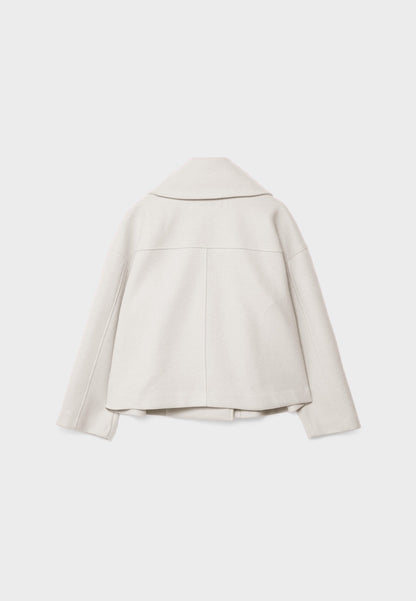 Classic Double-Breasted Short Leather Jacket