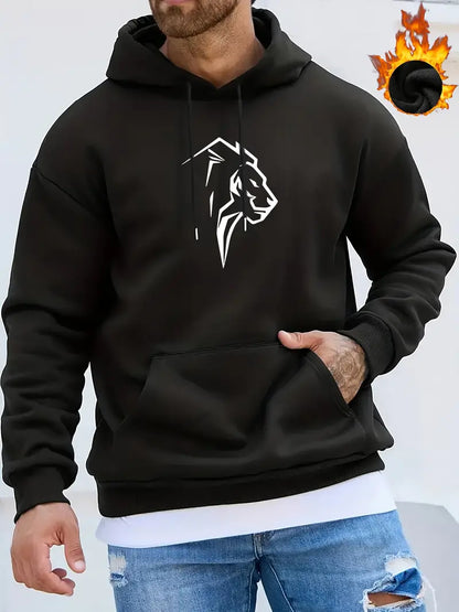Hoodie Lion Design Men's
