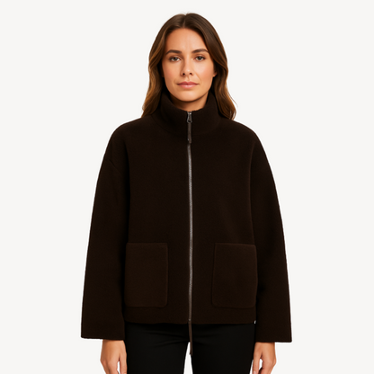 Women's Fleece Jacket Comfortable Zip-Up Soft