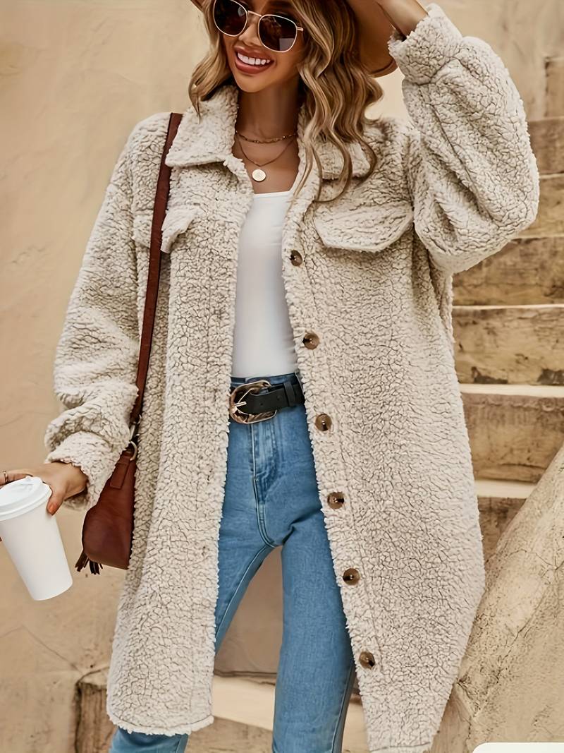 Soft Winter Coat Teddy Look Warm & Cuddly