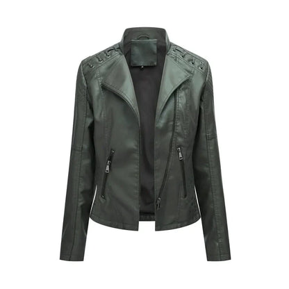 Women's Leather Jacket Spring Modern Style