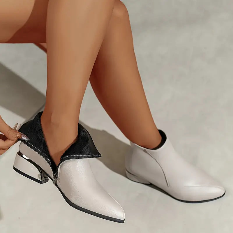 Women's Ankle Boots Chunky Low Heel