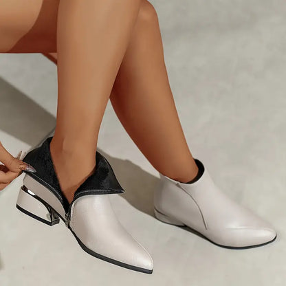 Women's Ankle Boots Chunky Low Heel