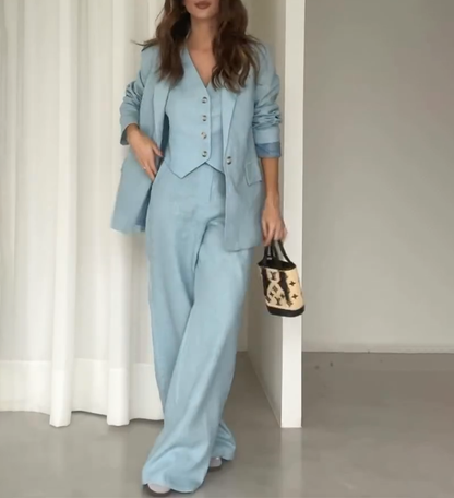 Stylish Business Suit Blue Women