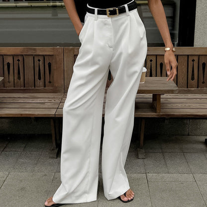 Women's Wide-Leg High-Waisted Trousers Elegant