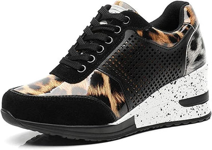 Stilvolle Damen turnschuhe mit hohem Keilabsatz