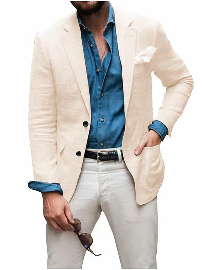 Men's Linen Blazer Elegant Wedding