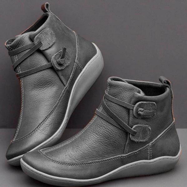Elegant Women's Leather Warm Boots
