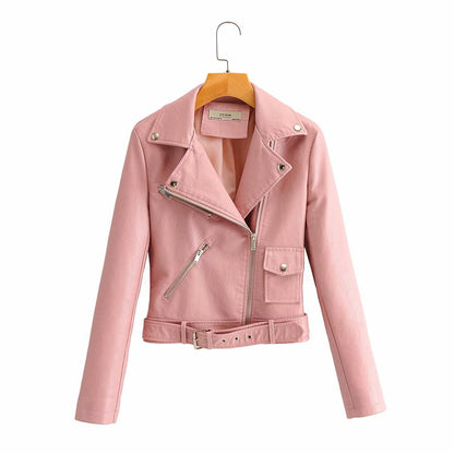 Mia - Luxury Leather Jacket Women Elegant Black