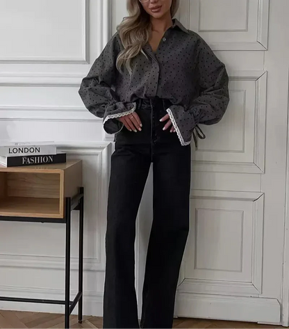 Elegante Bluse mit Herz-Muster - IdealeKleiden