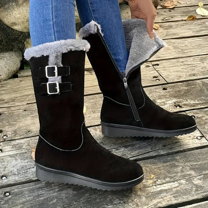 Warm Winter Boots Velvet Look