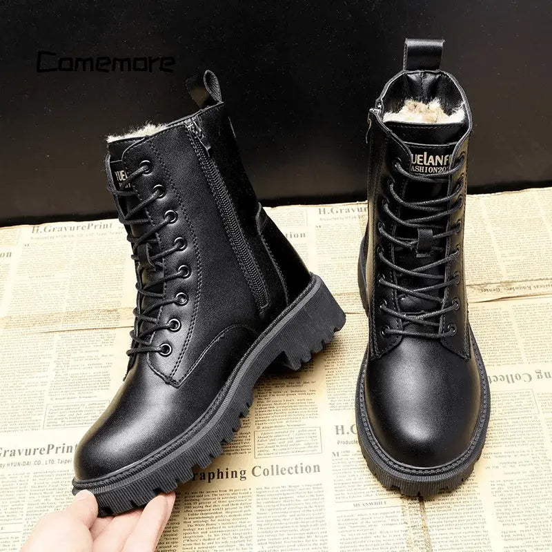 Herren Lederschnürstiefel Robust Modern - IdealeKleiden